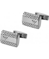 Emporio Armani Mens Perforation Steel Cufflinks