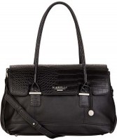 Fiorelli Ladies Olivia Jade Black Croc Shoulder Bag