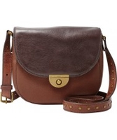 Fossil Ladies Emi Multi Brown Saddle Cross Body Bag