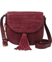 Fossil Ladies Emi Wine Cross Body Bag