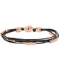 Fossil Ladies Fashion Black Leather Multi Strand Wrist Wrap