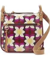 Fossil Ladies Keyper Pink Floral Crossbody Handbag