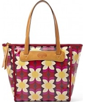 Fossil Ladies Keyper Pink Floral Shopper Handbag