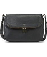 Fossil Ladies Preston Black Flap Bag