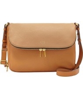 Fossil Ladies Preston Camel Flap Bag