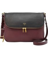 Fossil Ladies Preston Raisin Flap Bag