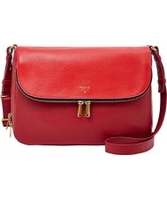 Fossil Ladies Preston Ruby Wine Flap Bag