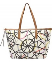 Fossil Ladies Sydney Bike Print Shopper Bag