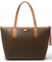 Fossil Ladies Sydney Multi Brown Printed PVC Shopper Bag