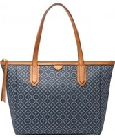 Fossil Ladies Sydney PVC Indigo Shopper Bag