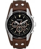 Fossil Mens Coachman Brown Leather Chronograph Watch