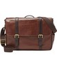 Fossil Mens Estate Dark Brown EW Messenger Bag