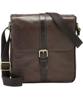 Fossil Mens Estate Dark Brown NS City Bag