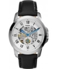 Fossil Mens Grant Black Leather Strap Watch