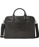 Fossil Mens Mercer Black Double Zip Work Bag