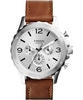 Fossil Mens Nate Chronograph Eggshell Brown Watch
