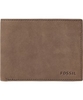 Fossil Mens Nova Brown Leather L-Zip Bifold Wallet