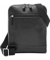 Fossil Mens Rory Black Courier Bag