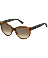 MaxMara Ladies MM Modern III 5FC J6 Dark Havana Black Sunglasses