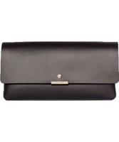 Modalu Ladies Anna Black Leather Snap Clutch