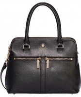 Modalu Ladies Pippa Black Leather Zip Small Grab Bag