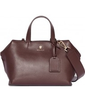 Modalu Ladies Sienna Aubergine Leather Zip Small Casual Grab Bag