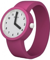 O clock Numbers White Magenta Watch