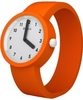 O clock Numbers White Orange Watch