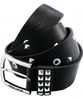 Police Peitha Black Matt Silver Buckle S Stud And Eyelet Belt