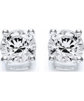 Purity 925 Ladies Sterling Silver Large Stud Earrings With Swarovski Crystals