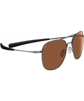 Serengeti Aerial Titanium Shiny Hematite Polarized Drivers Sunglasses
