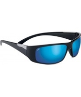Serengeti Fasano Shiny Black Polarized PhD 555nm Blue Mirror Sunglasses