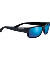 Serengeti Merano Satin Shiny Black Polarized 555nm Blue Mirror Sunglasses