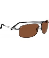 Serengeti Sassari Shiny Gunmetal Polarized Drivers Sunglasses