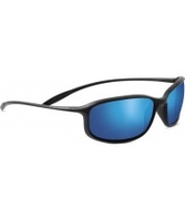 Serengeti Sestriere Satin Black Polarized PhD 555nm Blue Mirror Sunglasses