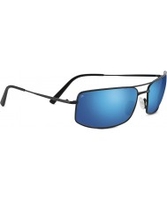 Serengeti Treviso Satin Black Polarized 555nm Blue Mirror Sunglasses