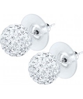Shimla Ladies Fire Ball White Stones Earrings