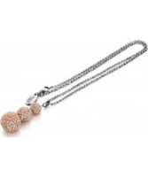 Shimla Ladies Rose Gold Triple Fireball Pendant Necklace