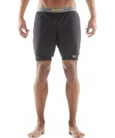 Skins Mens DNAmic Black and Citron Compression Superpose Half Tights - Size XL
