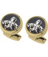 Thomas Earnshaw Mens Tourbillon Gold Plated Cufflinks