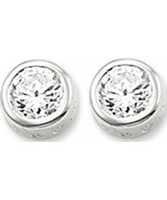 Thomas Sabo Ladies Silver Stud Earrings with White Zirconia