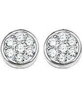 Thomas Sabo Ladies Sparkling Circles Zirconia Pave Disc Stud Earrings