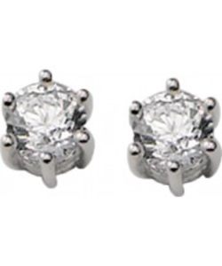 Thomas Sabo Ladies White Zirconia Crown Set Silver Earrings