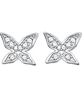 Thomas Sabo Ladies Zirconia Pave Butterfly Silver Stud Earrings