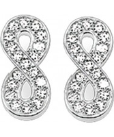Thomas Sabo Ladies Zirconia Pave Infinity Silver Stud Earrings