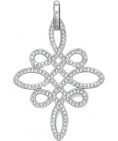 Thomas Sabo Ladies Zirconia Pave Knot Silver Pendant