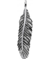 Thomas Sabo Mens Black Feather Pendant