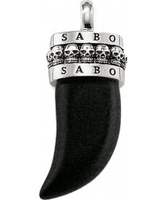 Thomas Sabo Mens Onyx Tooth Pendant