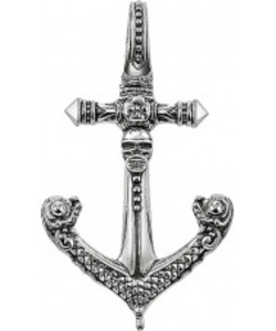 Thomas Sabo Mens Silver Anchor Pendant with Skull