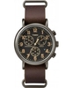 Timex Weekender Brown Leather Chronograph Watch